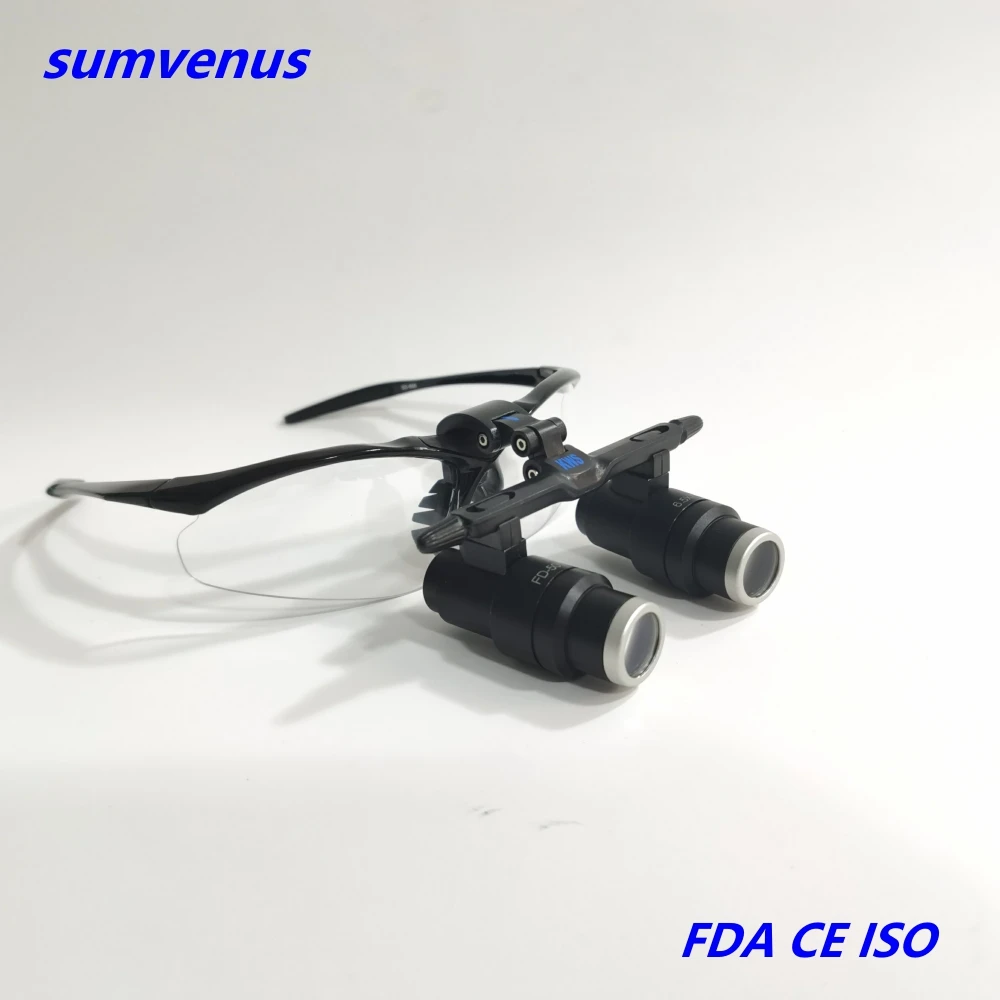 HD 4.0X 5.0X 6.0X Kepler Binocular Magnifier Loupes Pupil Distance Adjustable silver dental surgical binocular loupes 2 5x optical glass 320 led head lamp light