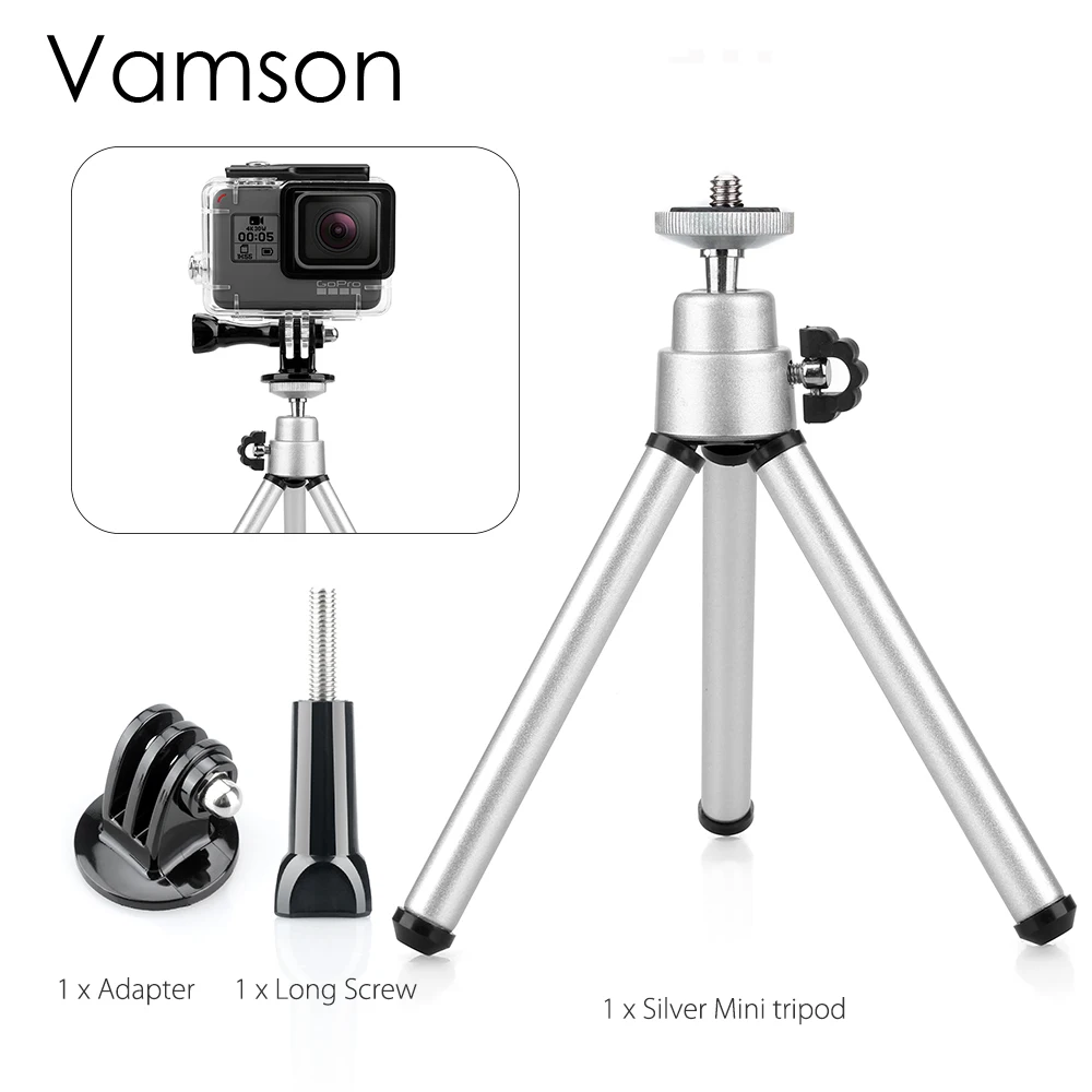 VP413-VP101-LS Vamson для Go Pro аксессуары мини масштабируемый монопод Штатив для GoPro Hero 8 7 6 5 4 3+ для Sj4000 для Xiaomi для Yi камеры VP413 - Цвет: VP413-VP101-LS