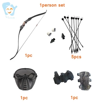 

One Person Archery Tag Game Durable EVA Foam Arrow Recurve Bow Mask Set