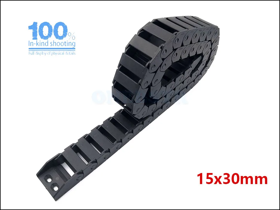 JFLO 1Meter 15x20 15x30 Drag chain Wire Carrier cable Bridge type non-opening with end connectors Tanks Towline Free shipping 20