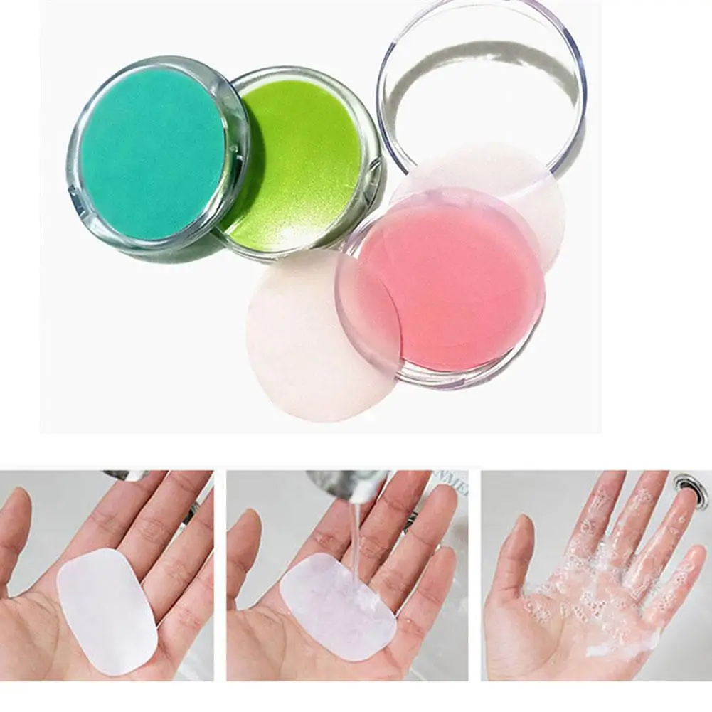

50pcs/pack Portable Travel Disposable Soap Paper Wash Hand Bath Scented Slice Sheets Good for Travel Hiking Activities