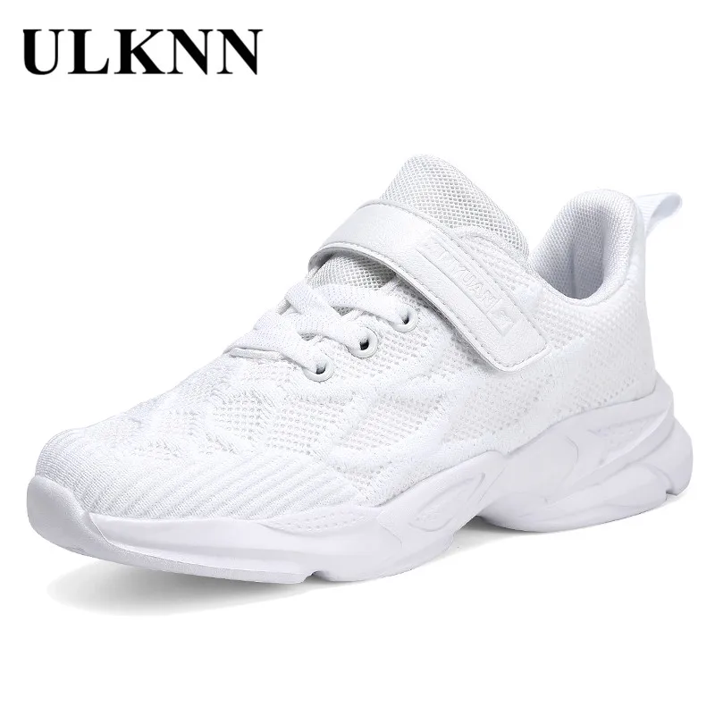 ULKNN BOY'S Athletic Shoes Breathable Fly-kit Mesh 7 Big Boy CHILDREN'S Shoes 9 Teenager 10-Year-Old Boy Solid Running SNEAKERS