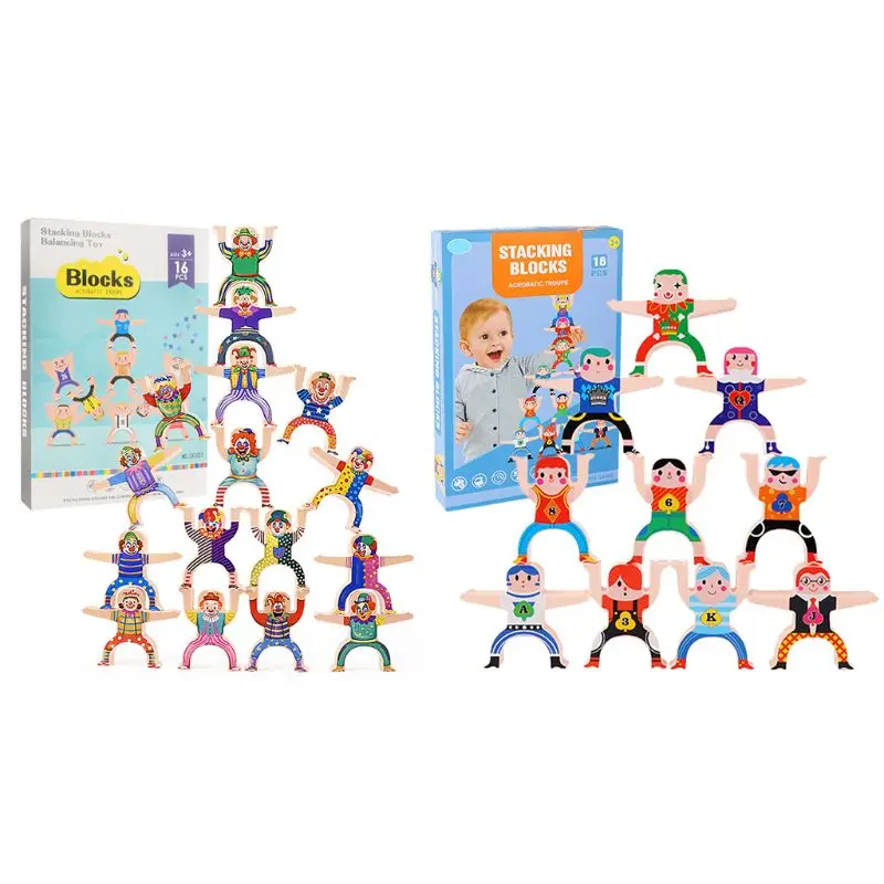 

Hercules Acrobatic Troupe Villain Children Puzzle DIY Building Blocks Stacking Balance Parent-child Interactive Kids Toy