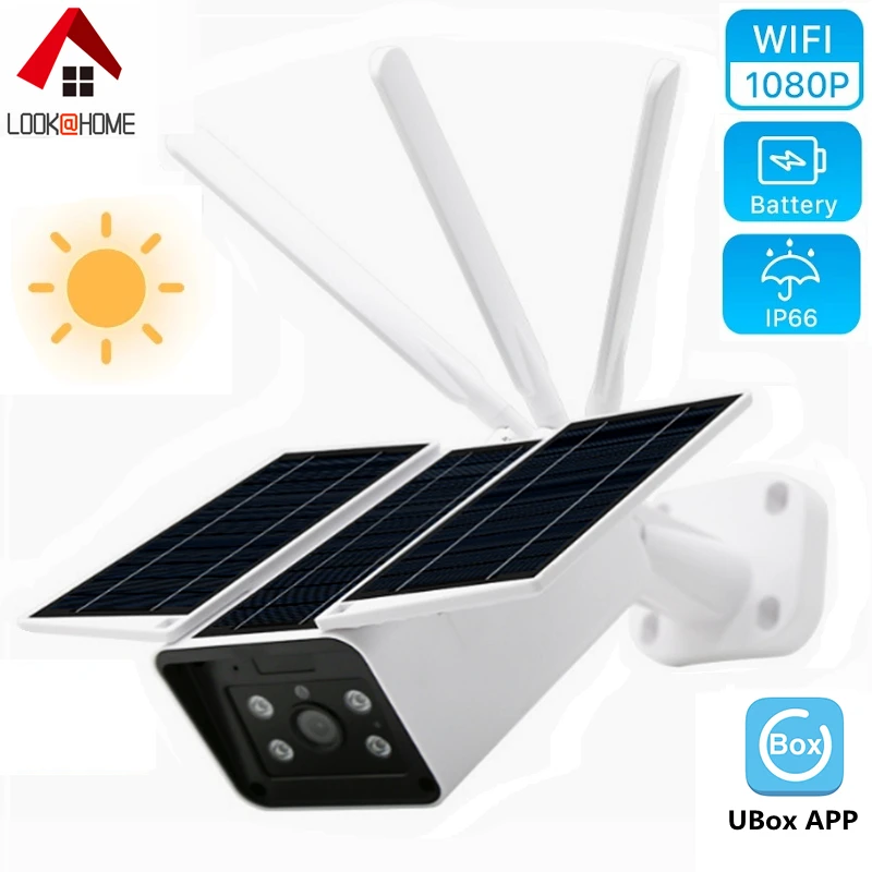 UBox UBIA APP Solar CCTV WiFi Camera Wireless Surveillace Security 2.0MP 1080P Battery Power 1