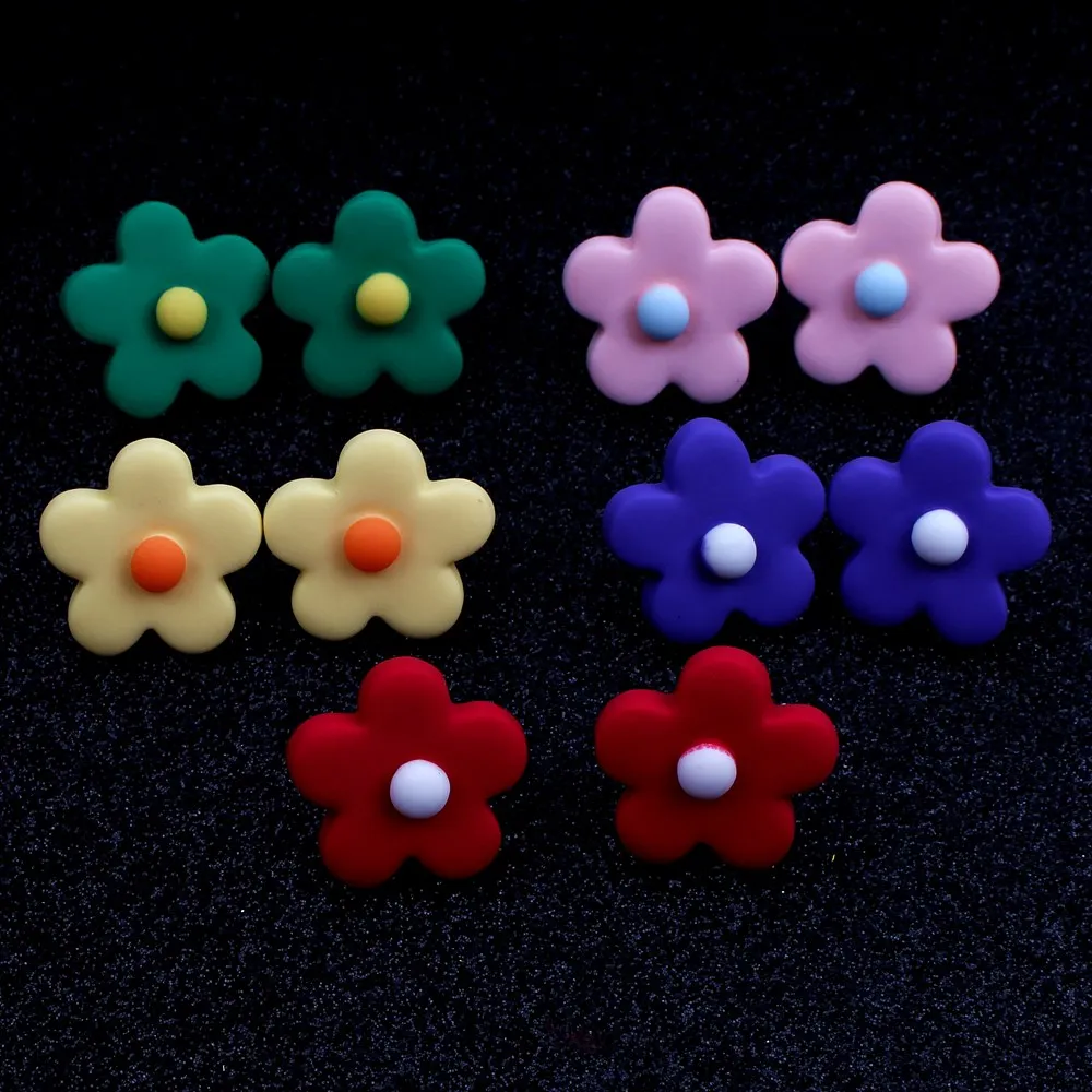 Оптовая продажа новые серьги модные карамельный цвет цветок висячие для женщин