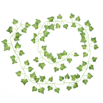 

Fake Vine Leaves, Artificial Vine Wreath, Artificial Green Hanging Vine, Suitable for Indoor and Outdoor Decoration