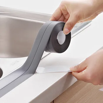 

1 Roll 3.2M PVC Bathroom Wall Sealing Strip Waterproof Mold Adhesive Kitchen Sink Sink Edge Self-adhesive Adjustment Tape