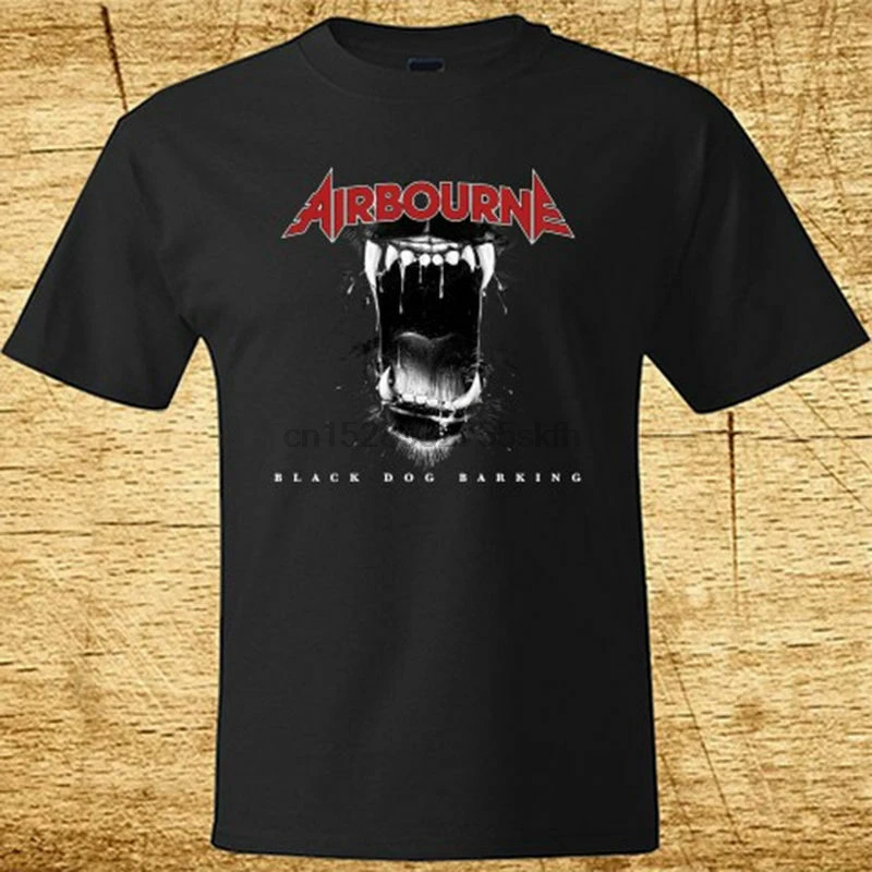 Новая футболка airborn Black Dog Barking Rock Band 9 S-5XL мужчин и женщин | Мужская одежда