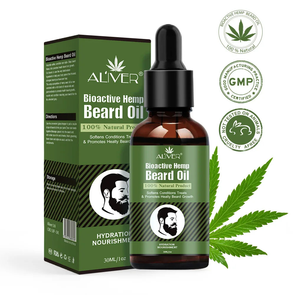 Масло для роста бороды натуральное конопляное эфирное масло восковый бальзам