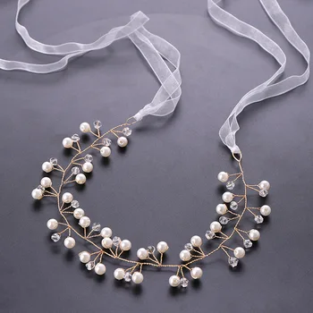 

Girl'S Hair Accessories Princess Headdress Girls Headband Korean Style Handmade Accessories Children Crystal Pearl Hair Band Bab