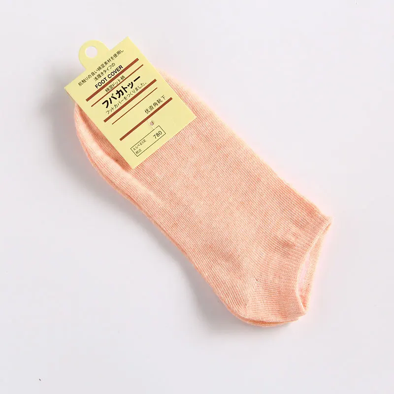1 пара, модные носки-невидимки Цветной хлопковые носки, подходит ко всему, Лодка Носки ярких цветов, для девушек, для женщин, Повседневное носки - Цвет: Оранжевый