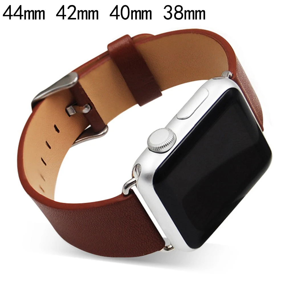 

Genuine Leather strap For Apple Watch band apple watch 5 4 3 44mm/42mm correa iwatch band 40mm/38mm Wrist pulseira Bracelet belt