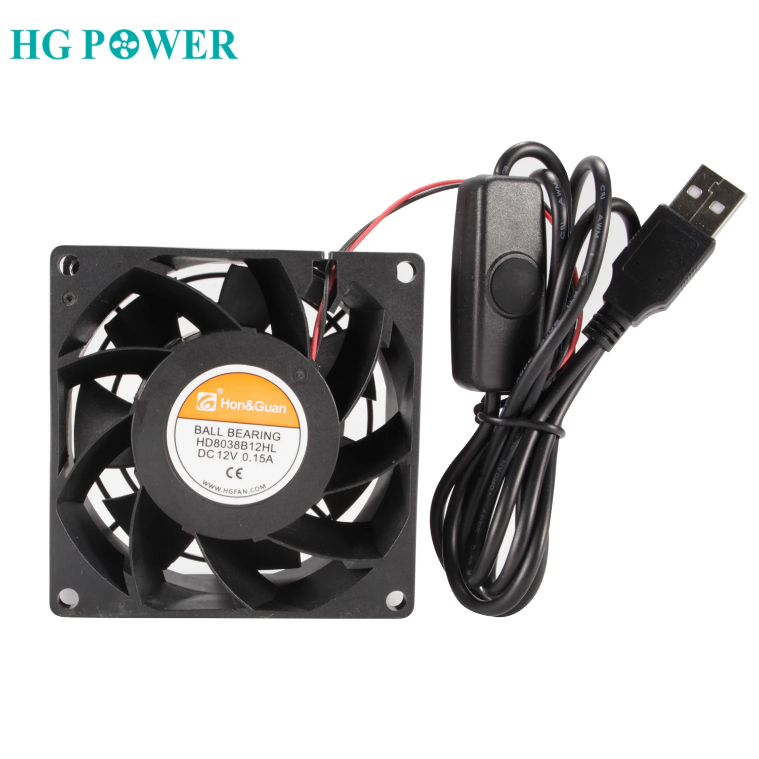 

Silent PC Computer Desktop CPU Cooler 12V DC Laptop Projector Router Blowbox USB Adjustable Cooler Fan Black 5025 8038 Model