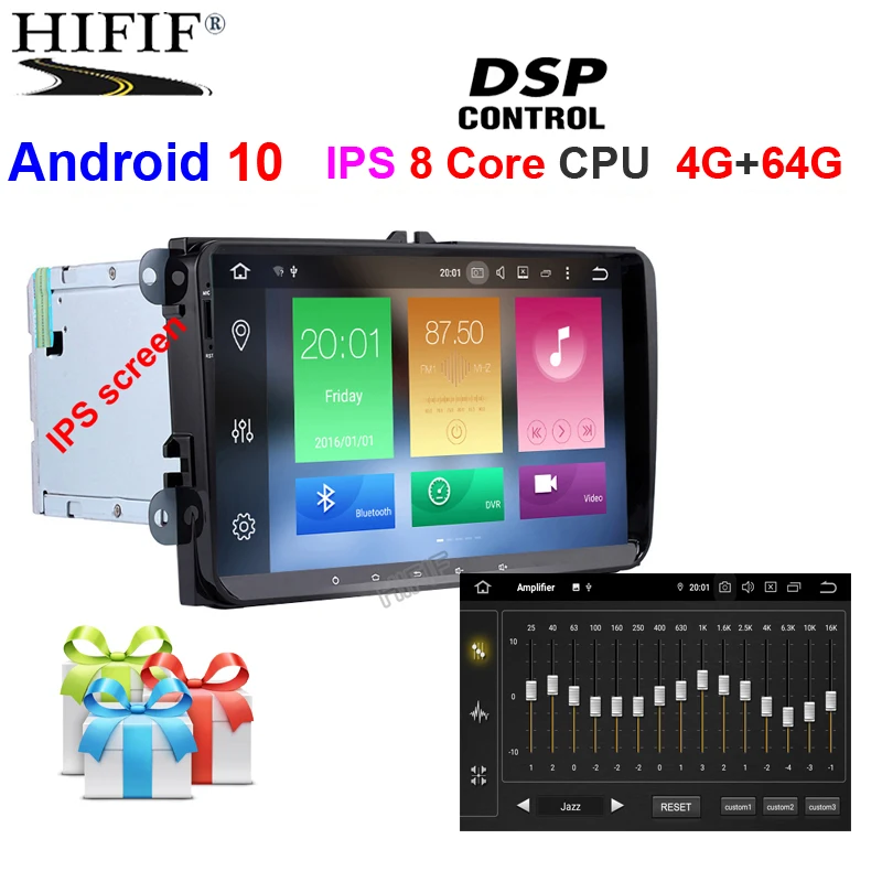 

2 din 9'' Android 10 4G RAM Car Radio Stereo GPS Navi for VW Passat B6 CC Polo GOLF 5 6 Touran Jetta Tiguan Magotan Seat