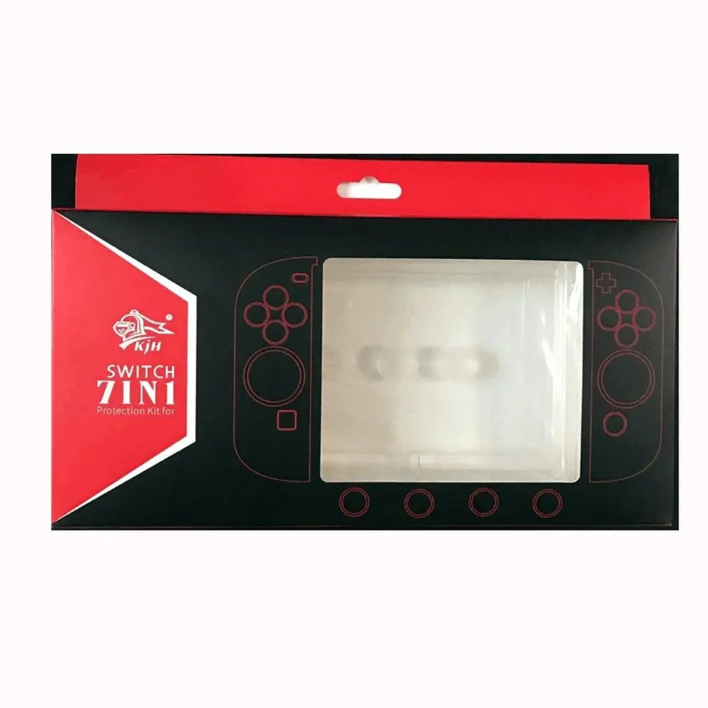 

7 in 1 Transparent Crystal Case Clear Hard Controller Protective Cover Handle Shell for Nintendo Switch Pro Controller