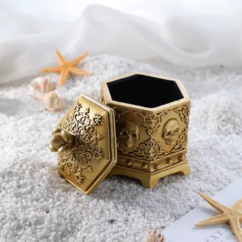 

Retro Skull Ornaments Halloween Skull Jewelry Box Jewelry Storage Box Halloween Storage Decorations