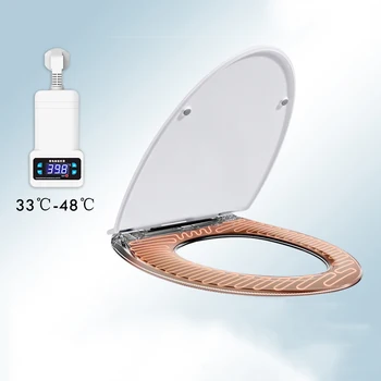 

Smart Thermostatic Heating Toilet Seat Cover Household Universal U&V-Shape NTC TEMP Control Energy Saving Adjustable Temperature