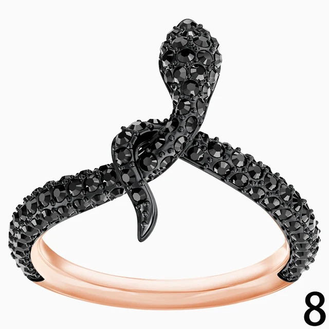 SWA Fine Fashion Ladies Jewelry LESLIE Series Snake Jewelry Set Lady Earring Necklace and Bracelet Romantic Jewelry For Women 5402439 ring 8