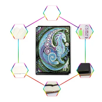 

Dragon DIY Diamond Painting Special Shaped A5 Notebook Diary Book Embroidery Art