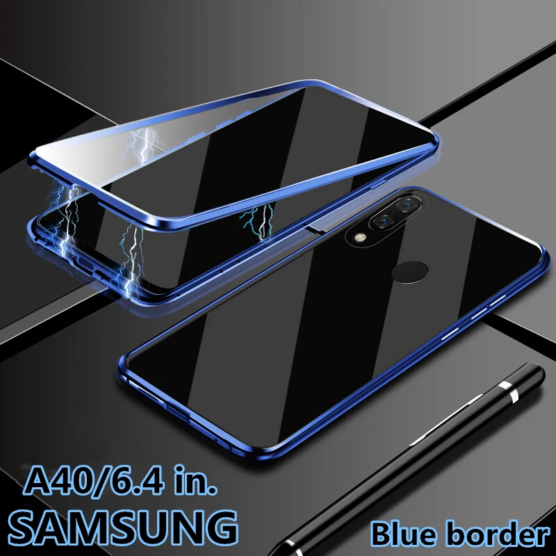 S8 S9 S10 A50 A30 плюс S10E телефон оболочки Магнето Ван Оболочка Чехол чехол для телефона s мобильный телефон чехол мобильный чехол металлический чехол - Цвет: blue