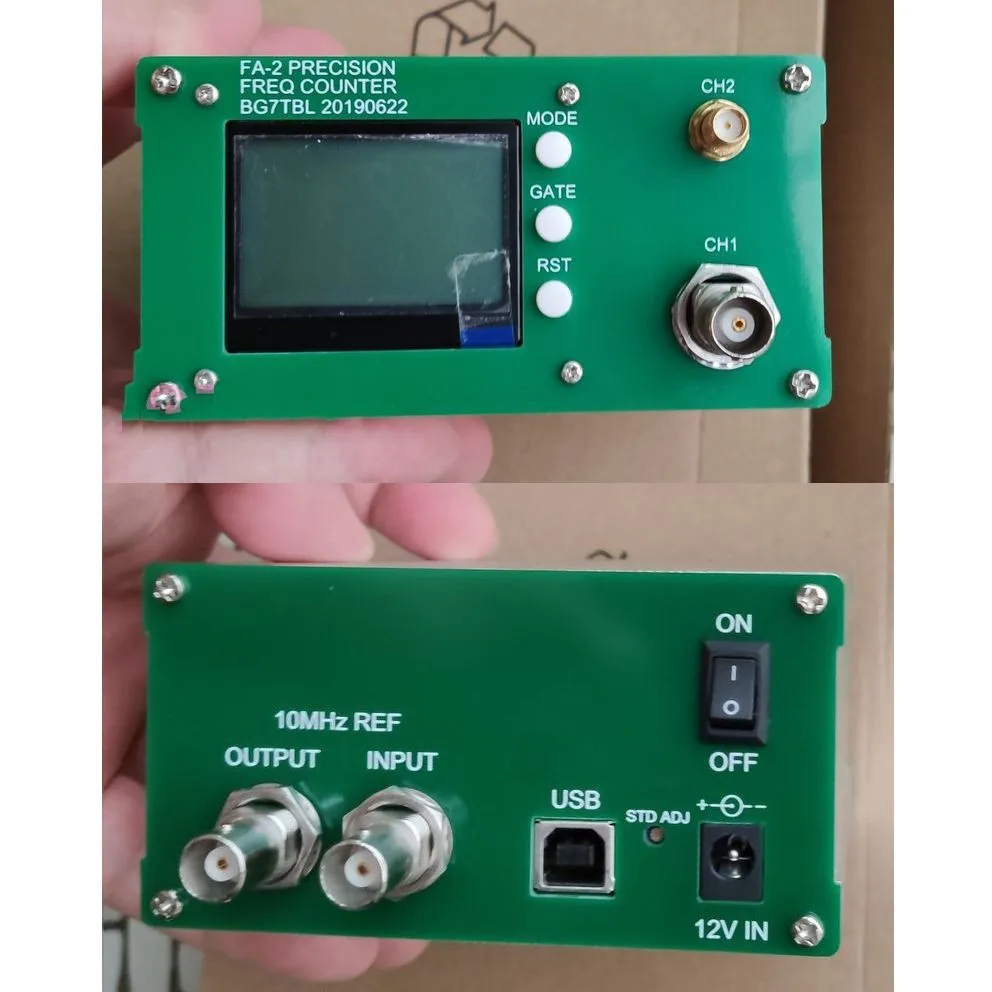 FA-2 1Hz-6GHz Frequency Counter Kit Frequency Meter Statistical Function 11 bits/sec + Power Adapter