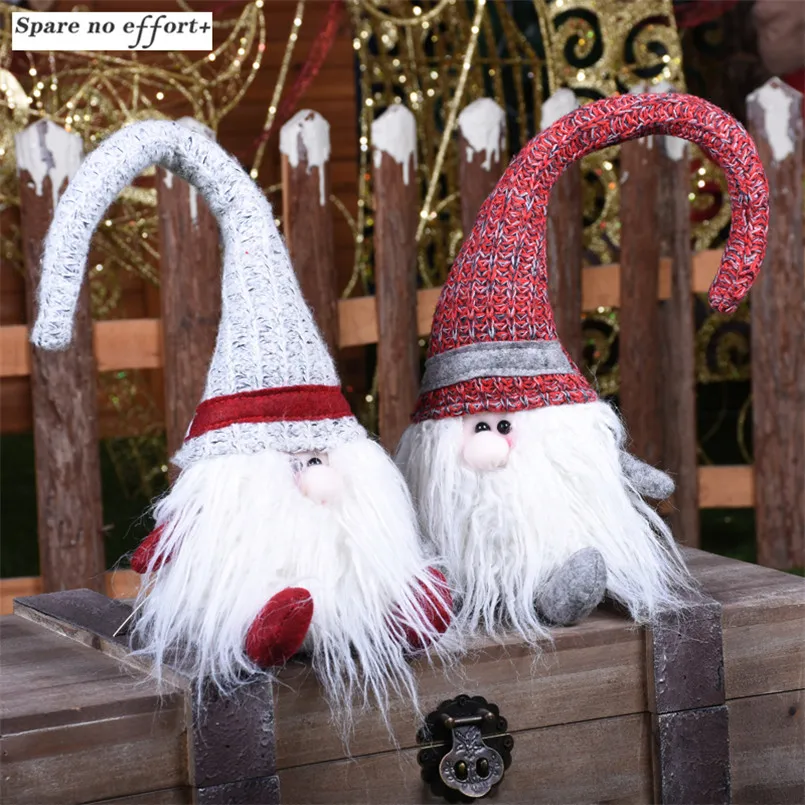 

Christmas Decoration for Home Santa Claus Toys Big Bearded Father Christmas Figurines Navidad Decoraciones Para El Hogar