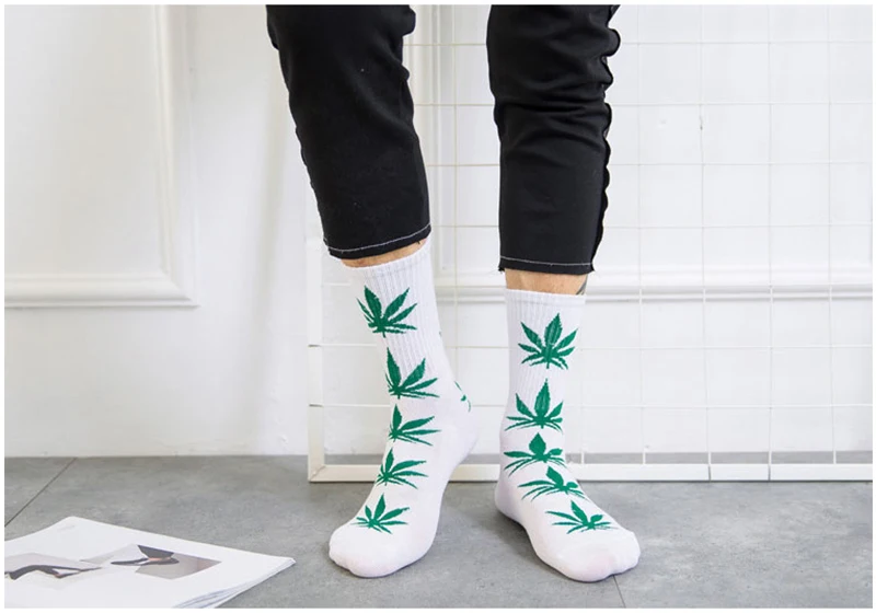 CXZD fashion comfortable men's high quality cotton socks maple leaf maple casual insect weed stockings spring and autumn winter