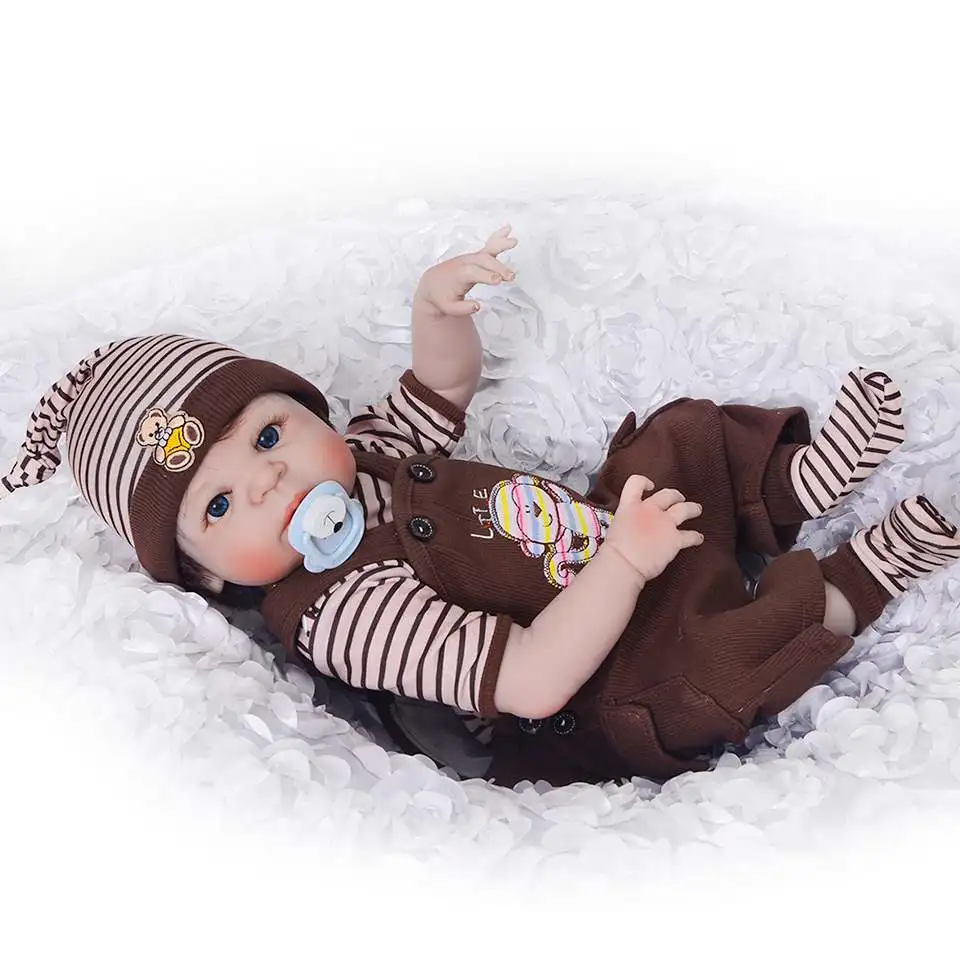 Пупсик 57 см Реалистичная полный силиконовые 23 ''Reborn Baby Doll на продажу реалистичные детские куклы Детский приятель подарки