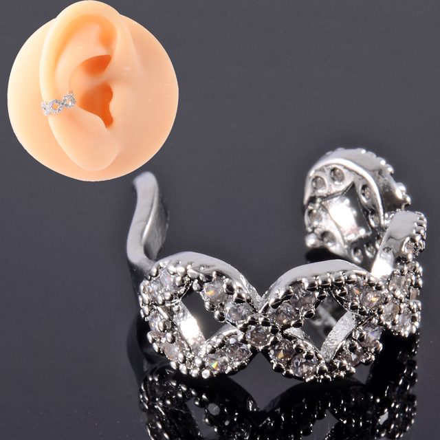 Cz Ear Cuff Ear Helix Cartilage Conch Fake Piercing Jewelry Adjustable Cz Ear Clip Non Pierced Earrings Conch Cuff Earring