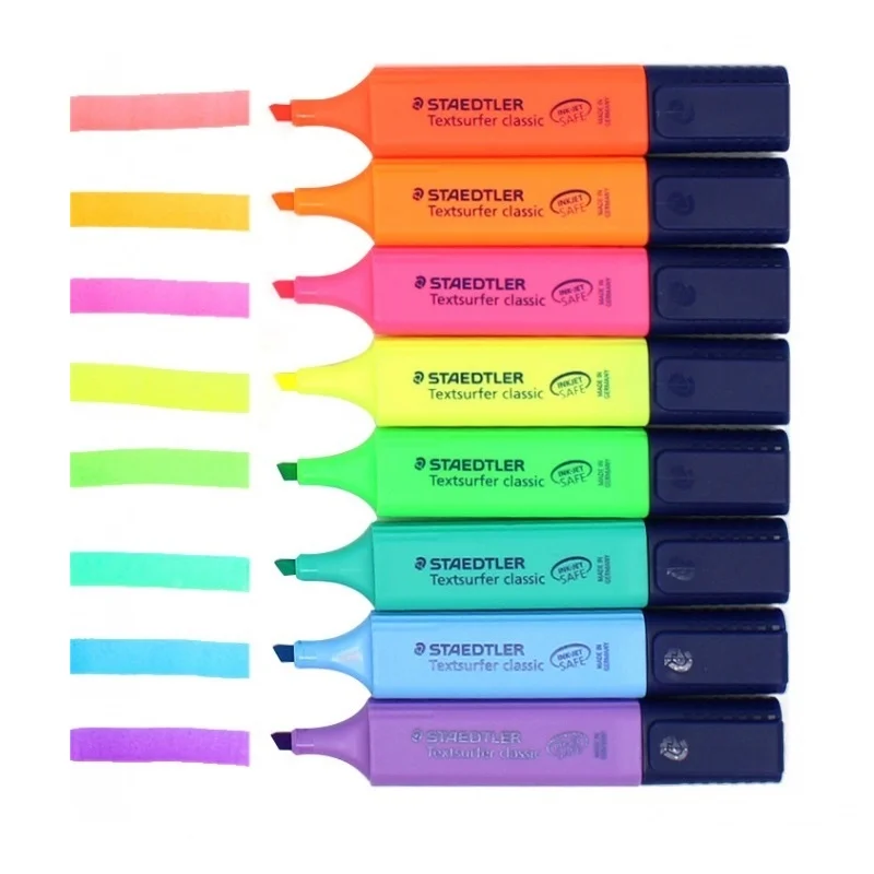 Staedtler Textsurfer Classic Black Highlighters — Chisel Tip, Refillable, Pack Of 10