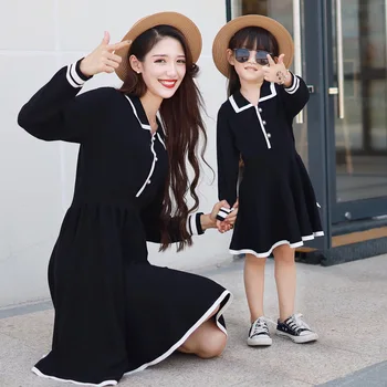 

Matching Mother Daughter Dress Kids Clothing Mommy And Me Clothes Spring Outfits Party Family Look Mom Girl Casual Women Dresses