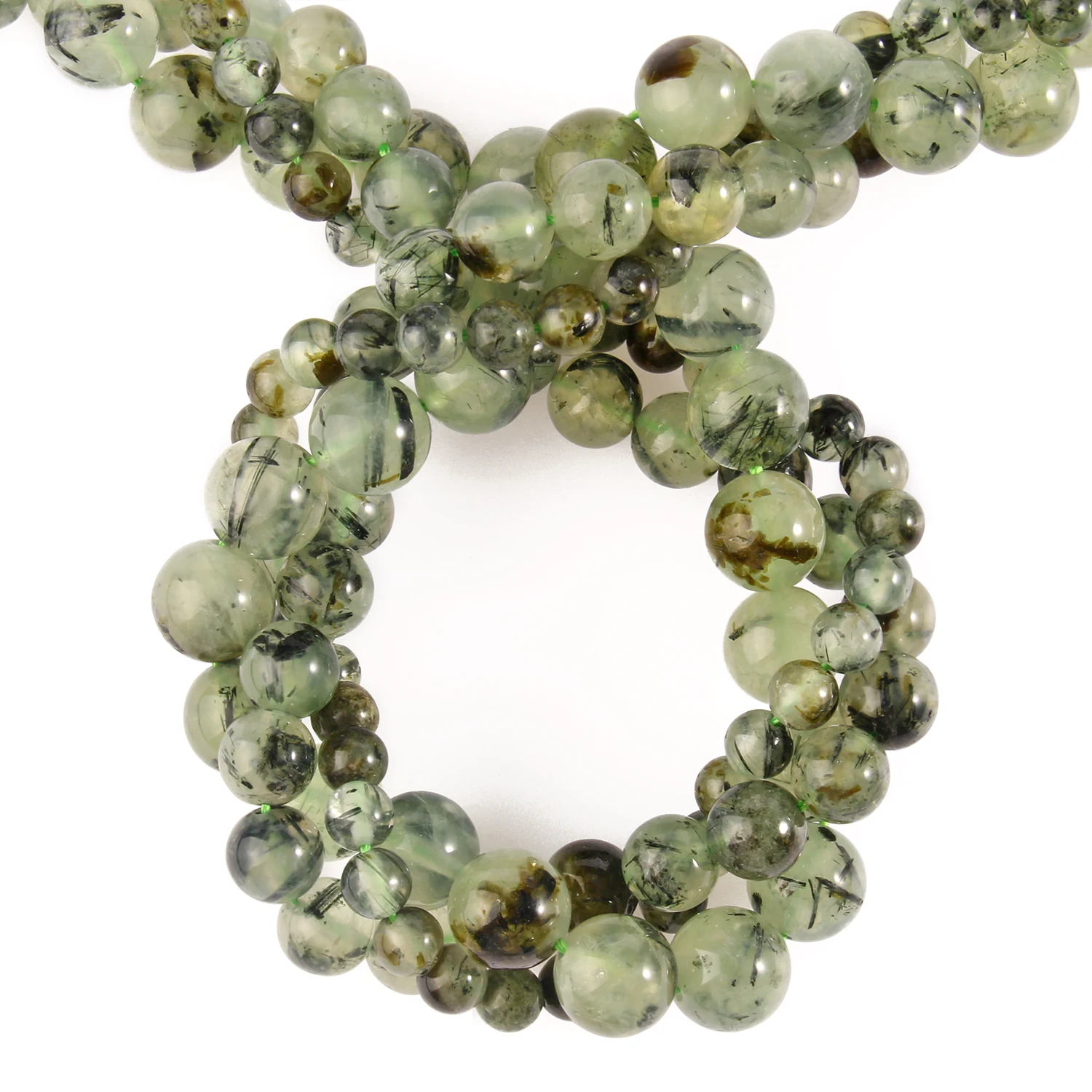 Natural Stone B Prehnite Jade Round Loose Beads for Needlework Jewelry Making 6 8 10mm Diy Bracelet Necklace Accessories 15 inch 3