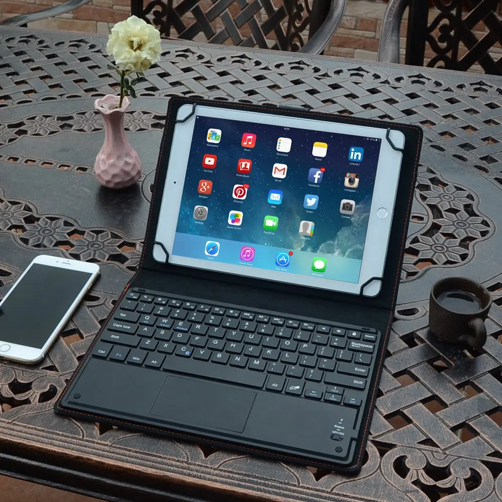 Bluetooth клавиатура чехол для планшета 9~ 10,1 дюймов Универсальная клавиатура чехол для Xiaomi huawei samsung LG TOSHIBA IOS Android microsoft