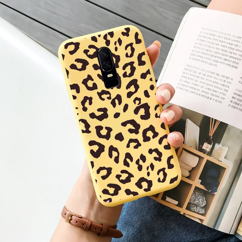 mobile pouch for running For OnePlus 6 Case Cartoon Cute Pattern Soft Silicone TPU Painted Matte Shockproof Mobile Phone Protection Cover flip cover Cases & Covers