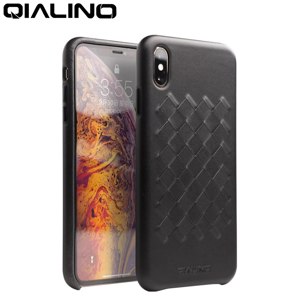 QIALINO ультра тонкие чехлы для телефонов iPhone XS Max чехол из натуральной кожи Тонкий