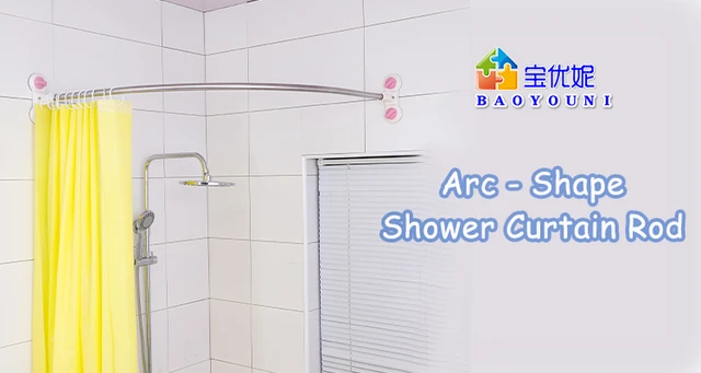 Asta Per Tenda Doccia A U Senza Foratura - Acciaio Inossidabile, Regolabile 80-120cm, Con 24 Anelli, Nero - Foto 4