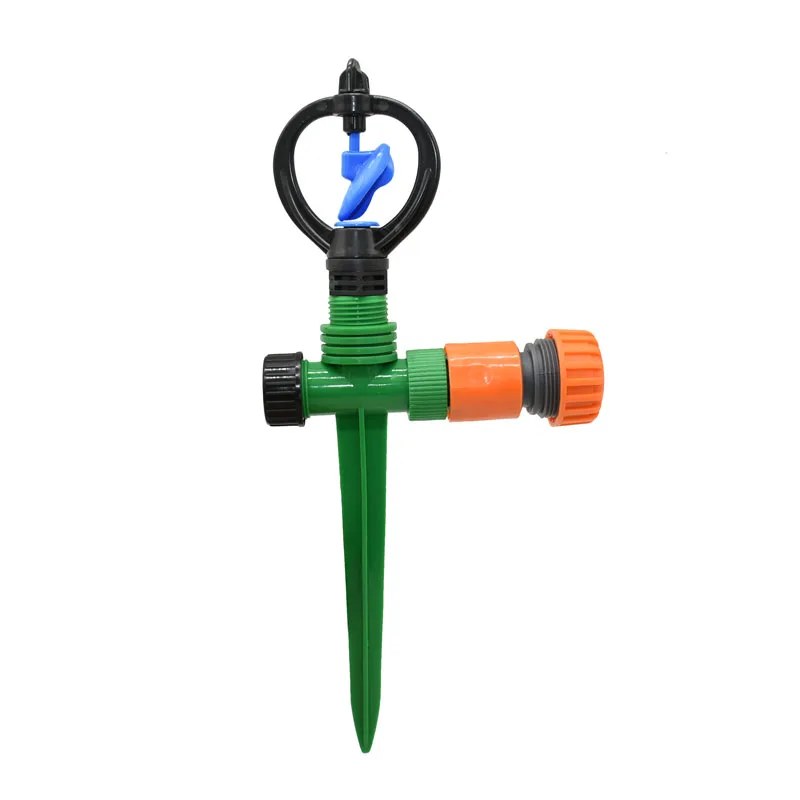 Rotary Garden lawn Dprinkler With Holder Rotating Water Sprinkler Garden Watering Gardening Water Irrigation 1PC garden sprinkler
