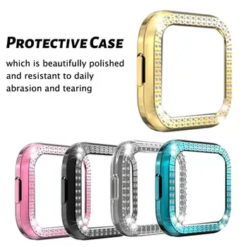 

Watch Cover Case For Fitbit Versa 2 Smart Watch Scratchproof Screen Protector Crystal Bumper PC Protective Cover Cases