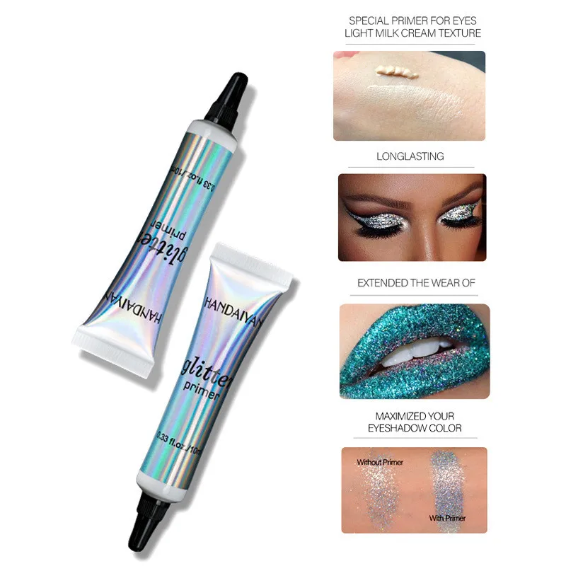 Pegamento para Base de ojos, maquillaje de larga duración, purpurina, crema de premaquillaje para sombra de ojos y labios, Base de lentejuelas, Primer TSLM1
