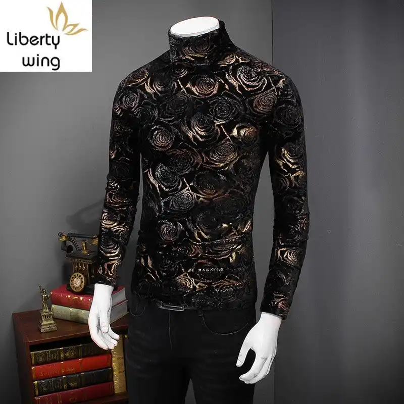 rose gold turtleneck mens