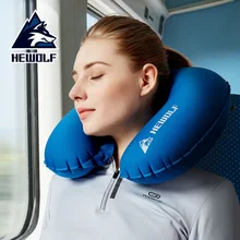 

Hewolf outdoor high-end U-travel inflatable pillows Portable male wheel high-end U-travel pillow inflatable pillows
