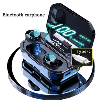 

G02 V5.0 Bluetooth Stereo Earphone Wireless IPX7 Waterproof Touch Earbuds Headset 3300mAh Battery LED Display Type-c Charge Case