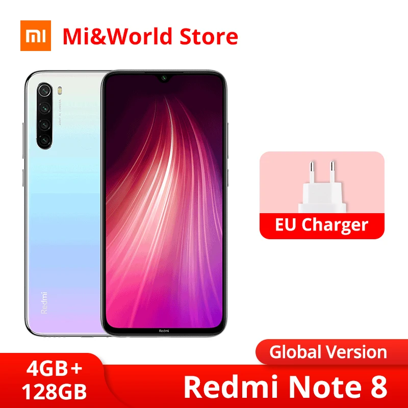 Xiaomi Redmi Note 8 с глобальной версией, 4 Гб ОЗУ, 128 Гб ПЗУ, Смартфон Snapdragon 665, четыре ядра, 48 МП, камера заднего вида, 4000 мАч