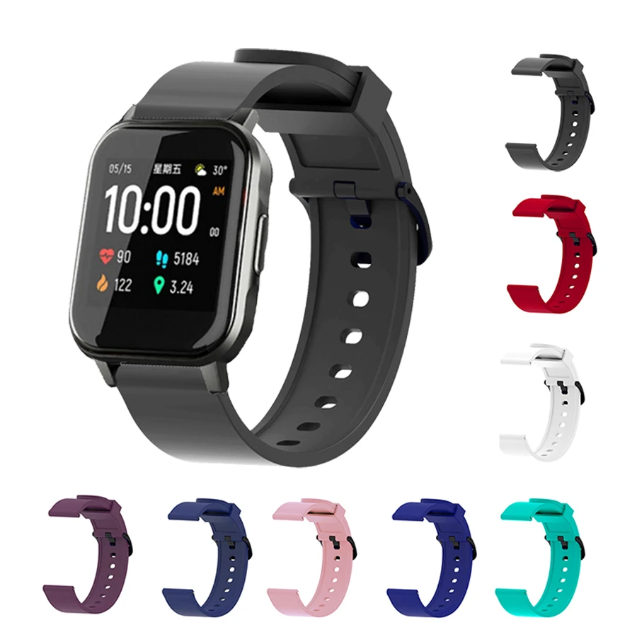 For Haylou Ls02 Strap Silicone Replacement Wristband Bracelet For Xiaomi  Haylou Ls02 Smart Watch Correa Belt For Amazfit Gts - Smart Accessories -  AliExpress