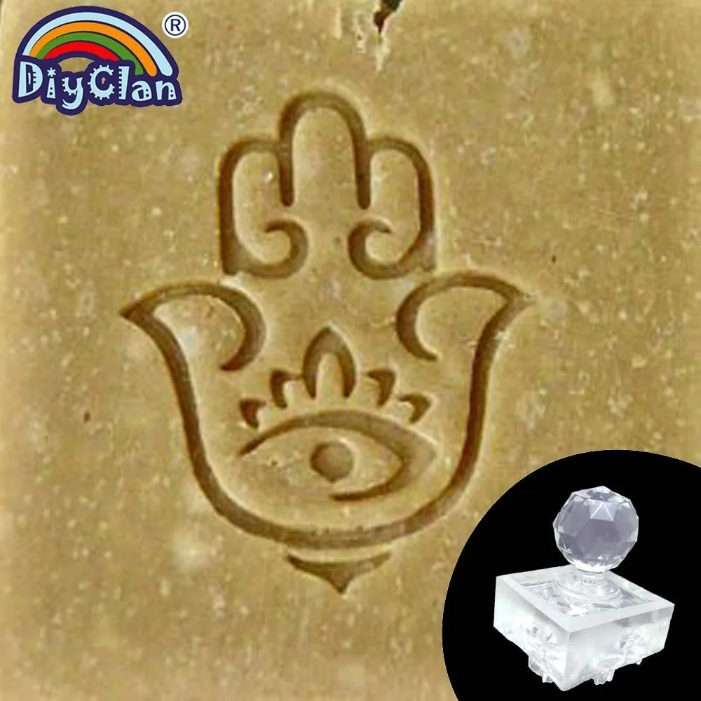 Хамса мыло ручной работы марки Лотос натуральный прозрачный Diy натуральный органический стекло мыло печать буддийский узор
