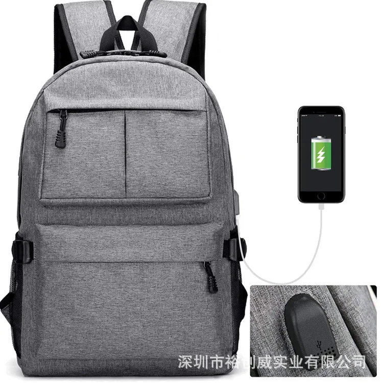 

Customizable Casual Laptop Computer Backpack Canvas Multi-functional Backpack Large Capacity Portable School Bag