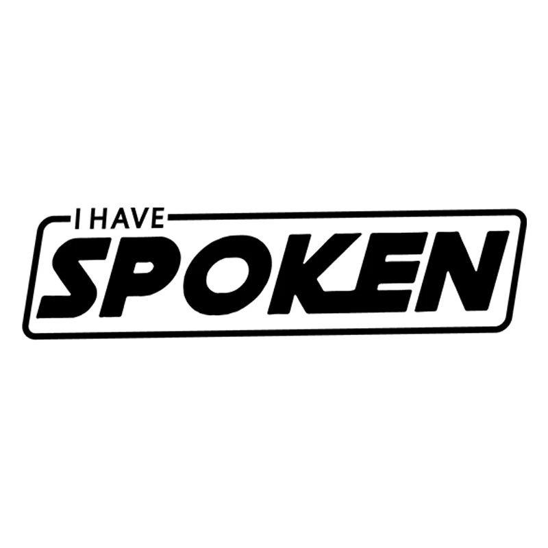 Baby Yoda 'I HAVE SPOKEN' Car Sticker Notebook Star Wars Lineup Car Window Waterproof Sticker 30*7.8cm