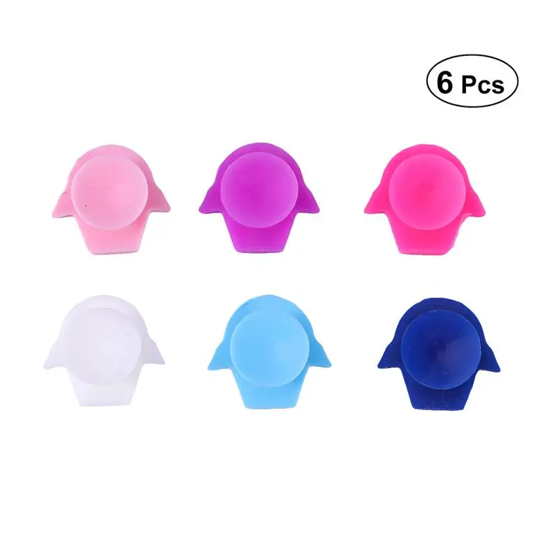 

6 Pcs Silicone Red Wine Glass Marker Creative Smiling Sticker Sucker Mark Glass Identification Cup Labels Tag Signs for Parties
