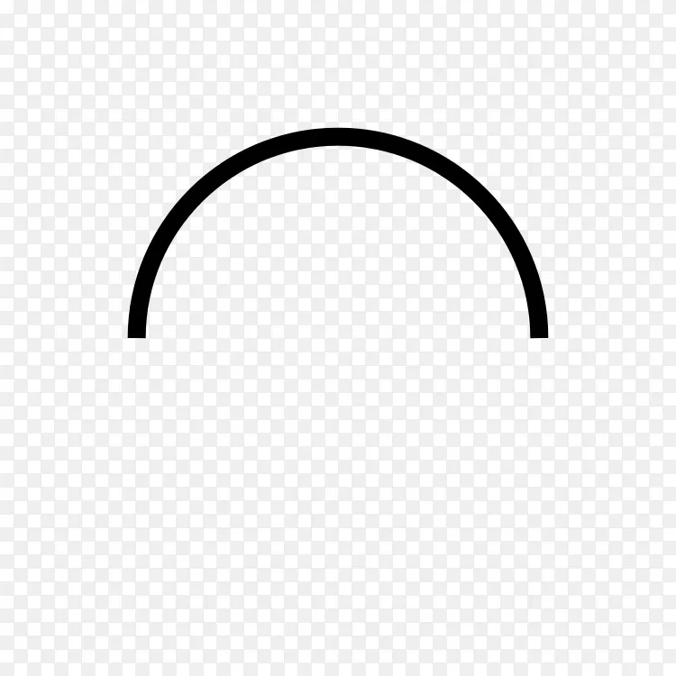 半圆线几何图形线
