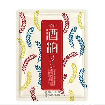 

10Pcs Wine meal Mask for face Exfoliation Moisturizing Shrink pores anti-wrinkle Washable Masks antiallergic Facial Skin Care